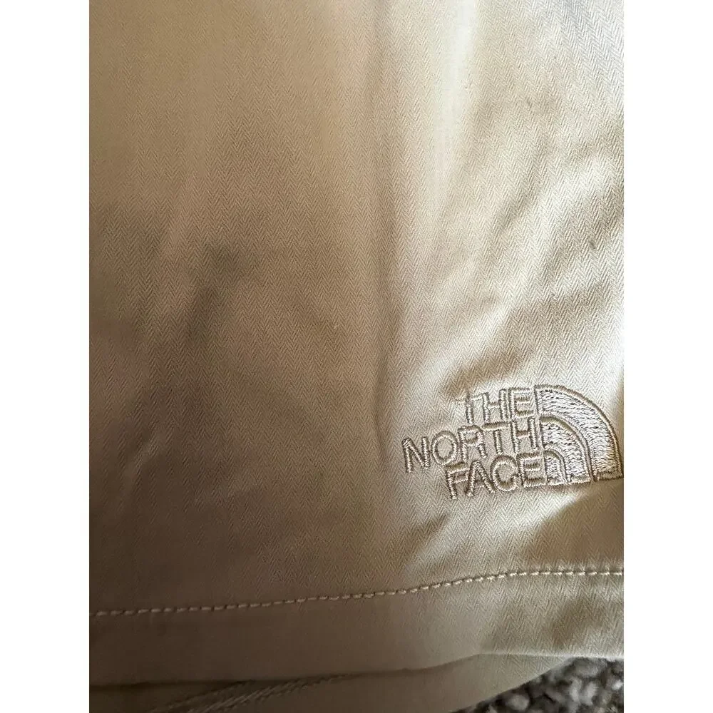 The North Face Aphrodite Shorts Womens L Khaki Tan FlashDry Hiking Stretch - Picture 2 of 7